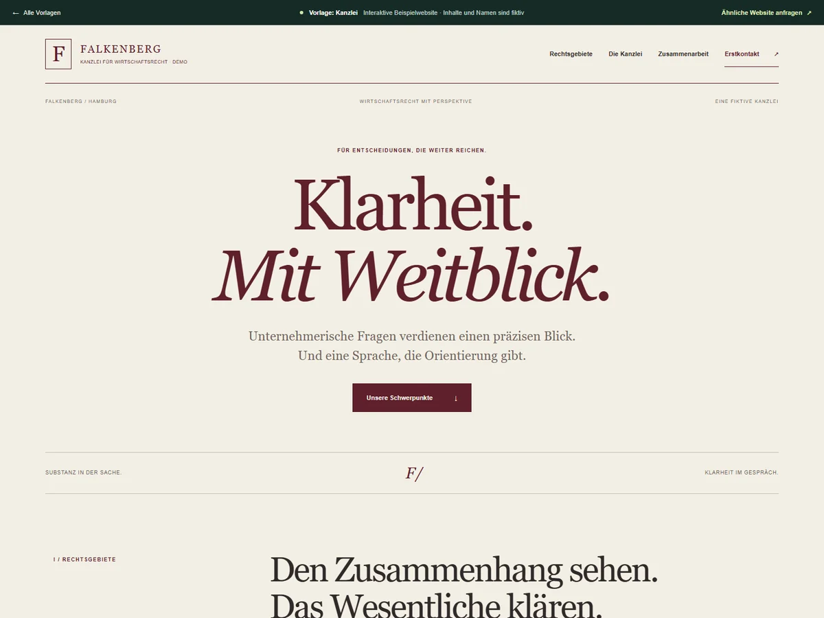 Aktuelle Website-Vorschau: Kanzlei Falkenberg