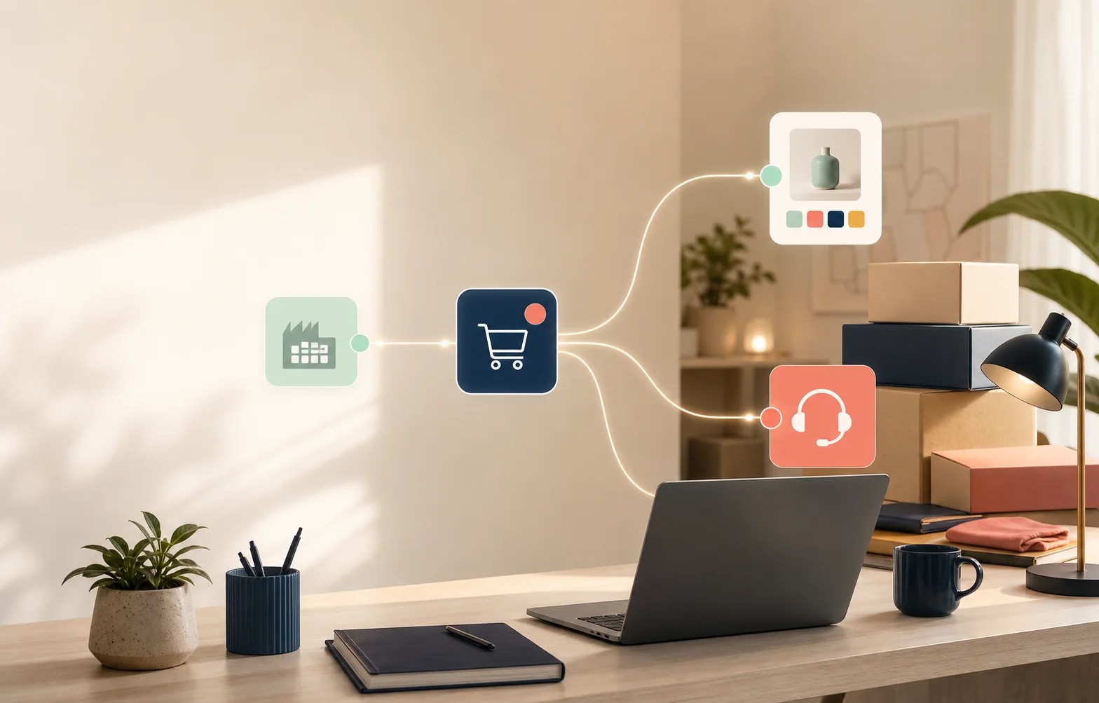 Visualisierter digitaler Automatisierungsablauf